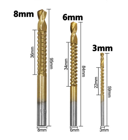 Step Drill Groove Saw Set (6 Pieces)_Juego de sierras ranuradoras con broca escalonada (6 piezas)