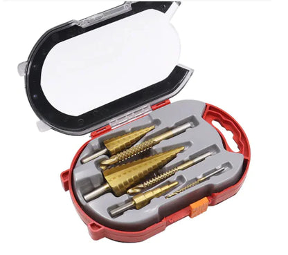 Step Drill Groove Saw Set (6 Pieces)_Juego de sierras ranuradoras con broca escalonada (6 piezas)
