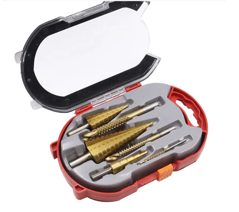 Step Drill Groove Saw Set (6 Pieces)_Juego de sierras ranuradoras con broca escalonada (6 piezas)
